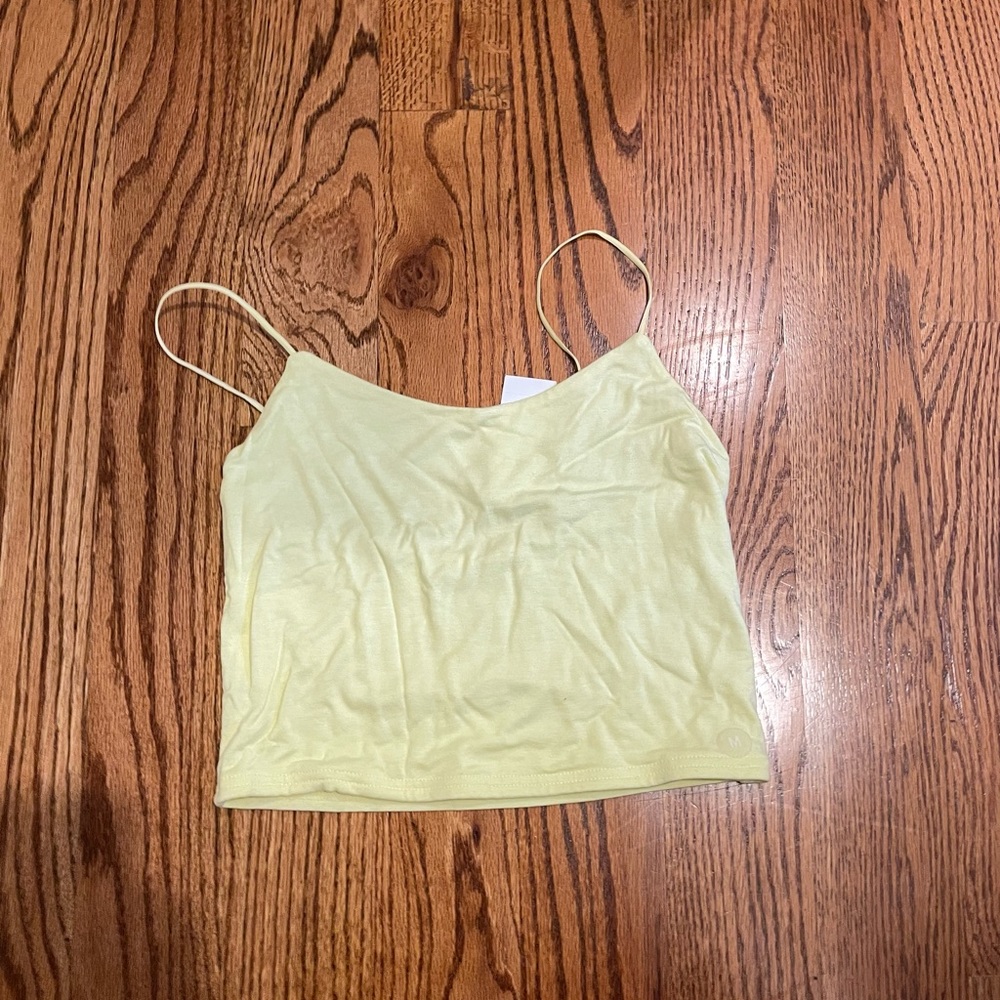 Light Yellow PacSun Cropped Tank - Picture 3 of 4